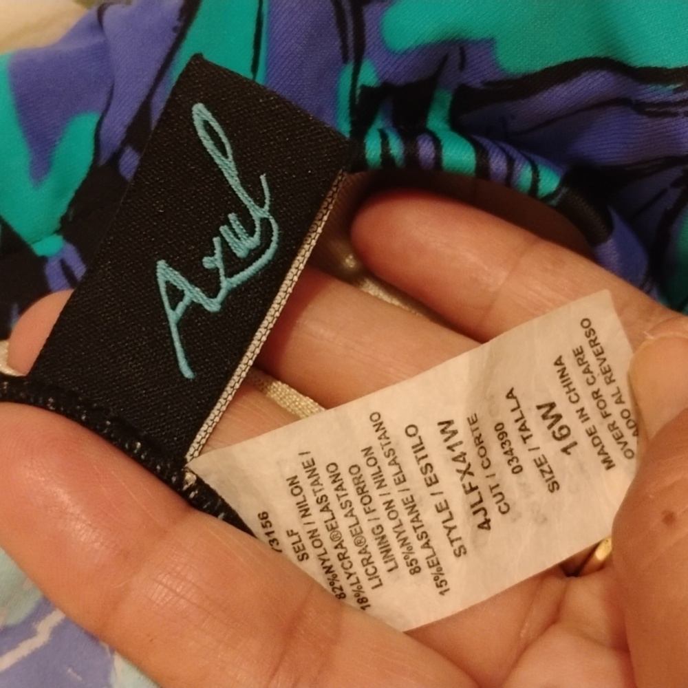MAXINE OF HOLLYWOOD AZUL SWIMDRESS SIZE 16W - Picture 3 of 13